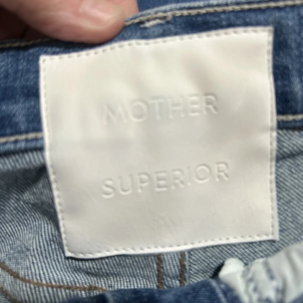 MOTHER High-Rise Flare Jeans in Denim Blue- LONG - Picture 6 of 8